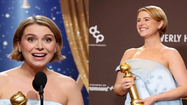 Jessie Buckley On The 83rd Golden Globe Stage