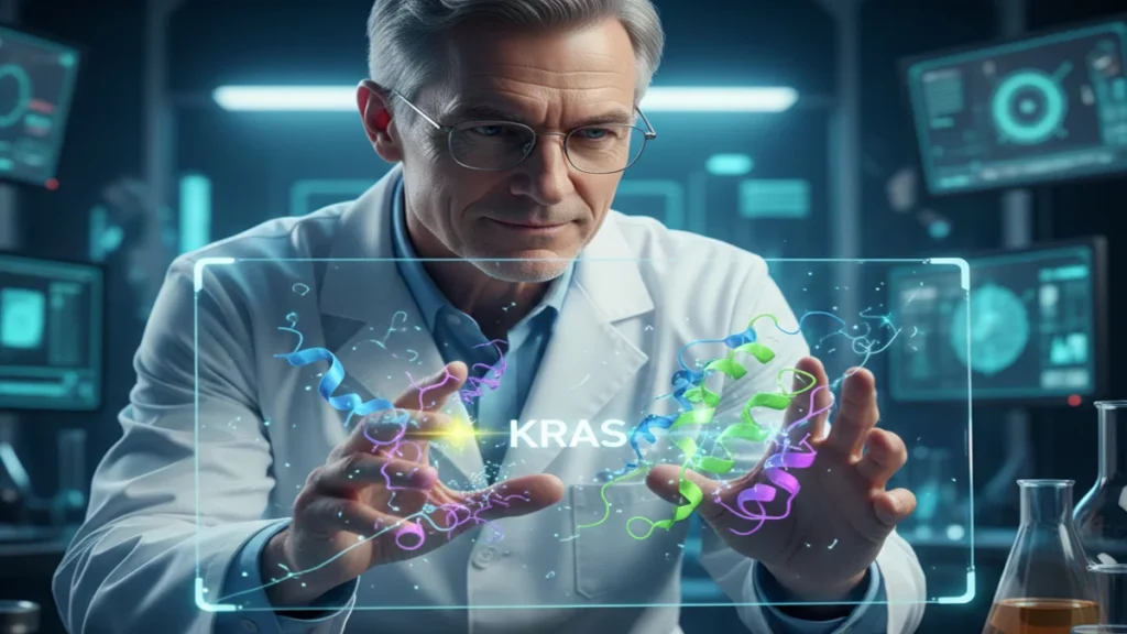 Pancreatic Cancer Cure   Scientist Analyzing Kras Inhibitors