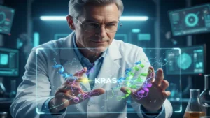 Pancreatic Cancer Cure   Scientist Analyzing Kras Inhibitors