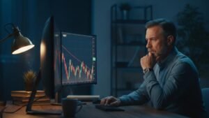 Msft Stock   Trader Watching Market Selloff Copy