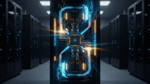 Nvidia CEO Jensen Huang presenting next-generation AI GPU architecture for data centers.