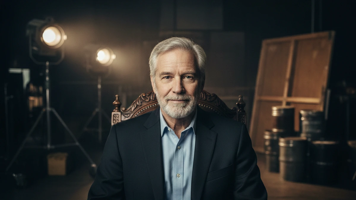 A respectful cinematic portrait of actor Robert Carradine for news coverage.
