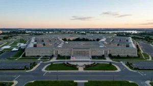 The Pentagon building in Washington DC representing U.S. military leadership and institutional oversight.