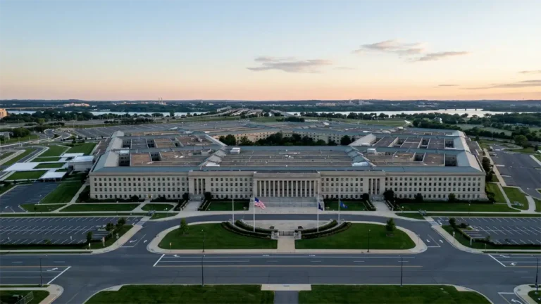 The Pentagon building in Washington DC representing U.S. military leadership and institutional oversight.