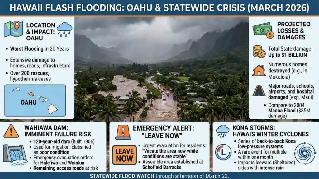 Hawaii Flash Flooding Oahu