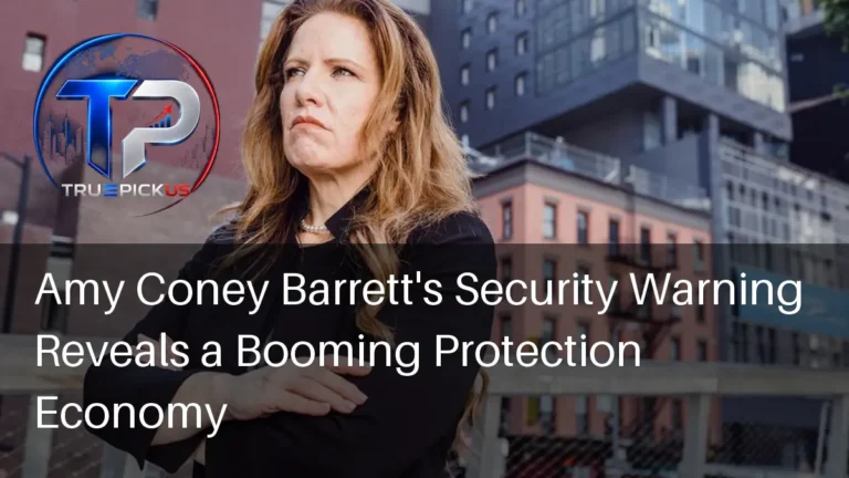 Amy Coney Barrett speaking at a Capitol Hill hearing on judicial security spending