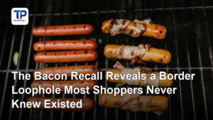 bacon recall packages showing USDA Class I alert labeling on smoked bacon