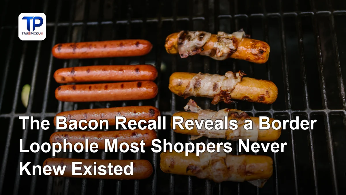 bacon recall packages showing USDA Class I alert labeling on smoked bacon
