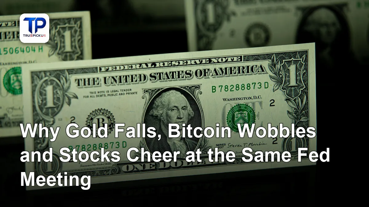 Fed interest rates chart showing impact on stocks, gold, dollar and Bitcoin