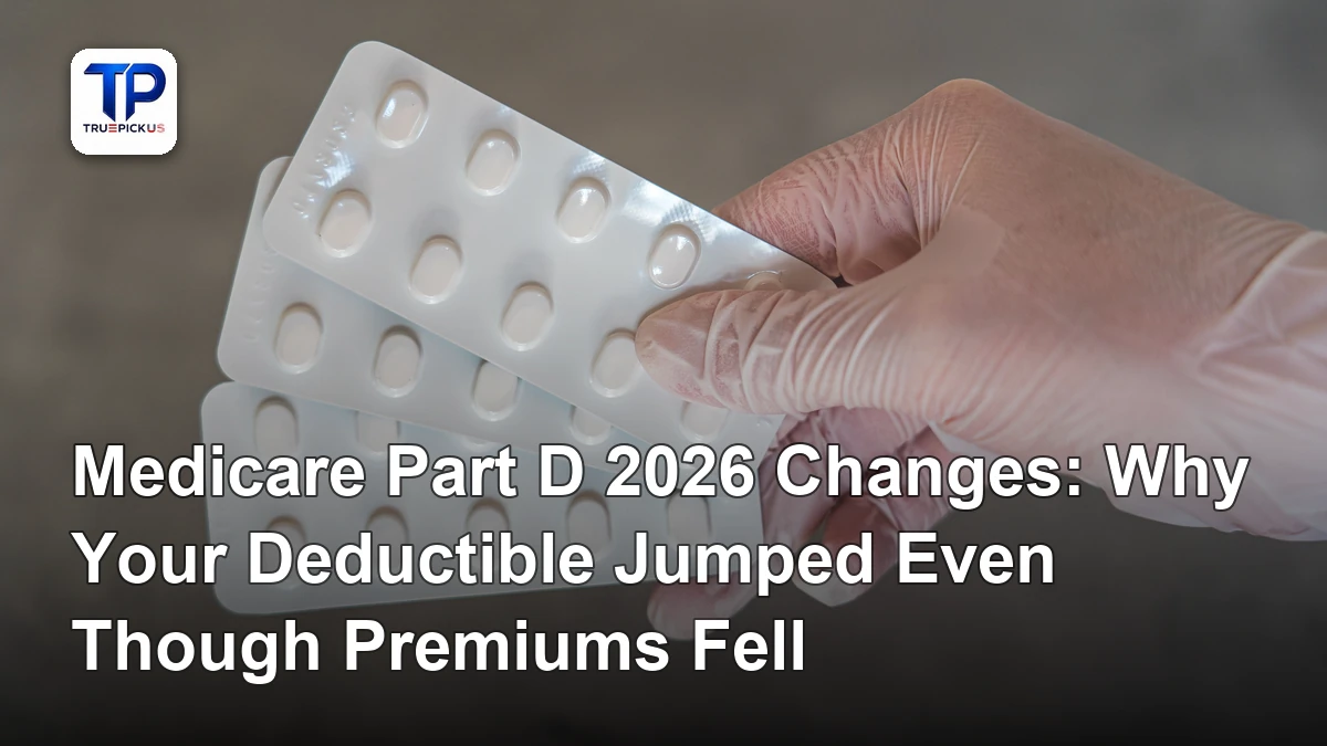 Medicare Part D 2026 changes shown through rising deductibles and falling premiums for prescription drug plans