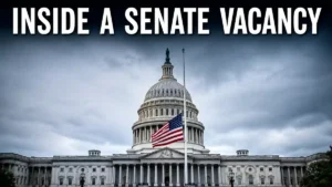 US Capitol with flag at half-staff illustrating Senate vacancy rules and succession